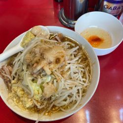 ラーメン小　生姜半分　生卵