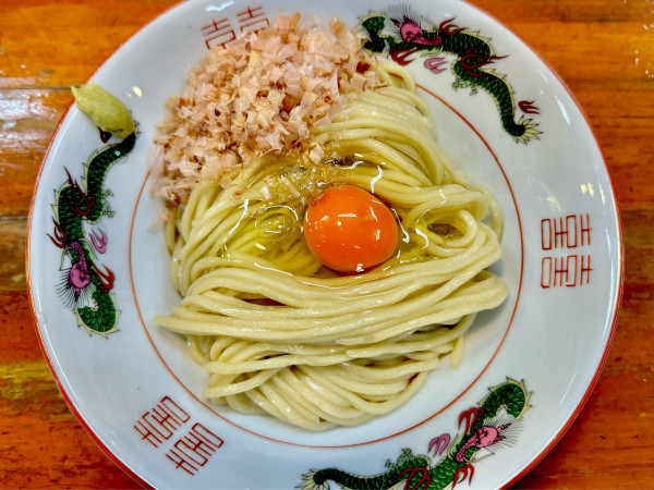 「卵かけ麺800円」@会津ばんだいらーめん 伊勢崎店の写真
