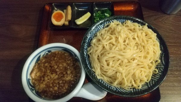 「さぬきつけ麺ひやあつ大盛」@若松の写真