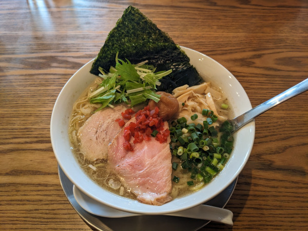 「限定　梅塩ラーメン　1000円」@手打ちラーメン 谷家の写真