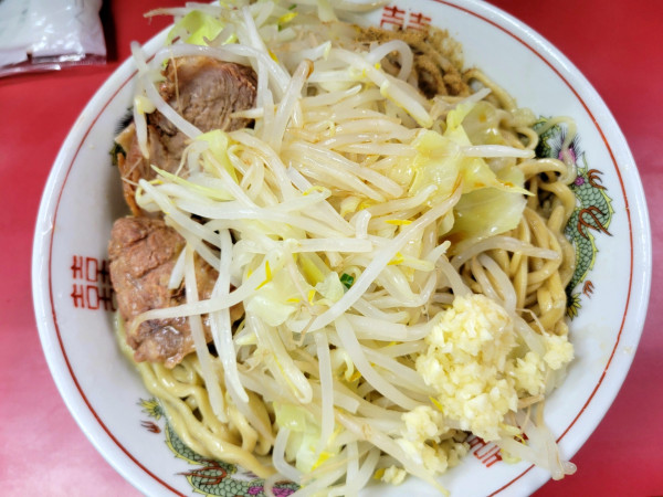 「大豚汁なし(ニンニク、カラメ、魚粉)」@ラーメン二郎 環七一之江店の写真