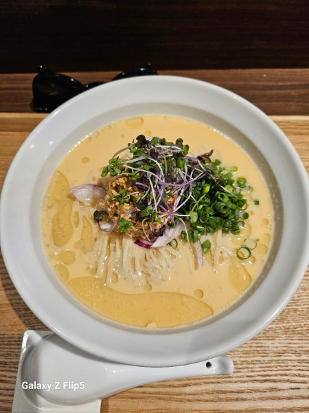 「【20食】冷やし淡麗あんこうとあん肝の潮いりこソバ(北海道鮟鱇、」@NIBOSHIMANIAの写真