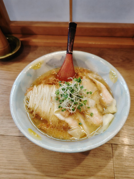 「ワンタンメン(塩・海老)(1,100円)」@中華蕎麦 麺とスープの写真