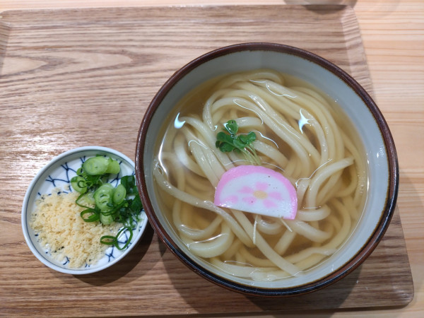「かけうどん380円」@手打うどん 竹寅の写真