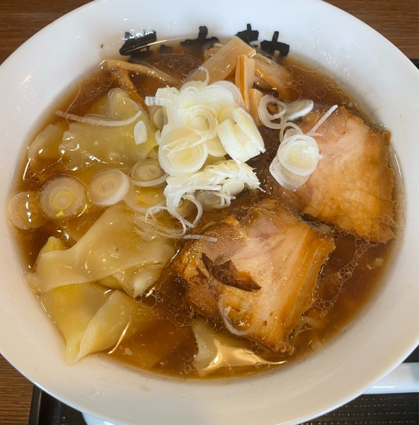 「ワンタン麺」@会津喜多方ラーメン 蔵太鼓 茨城麻生店の写真