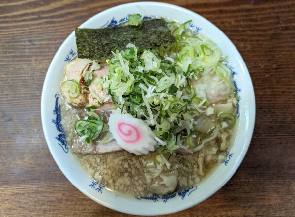 「ワンタン麺 並   1100円、ネギ増し   100円」@良温(Ra-on)の写真