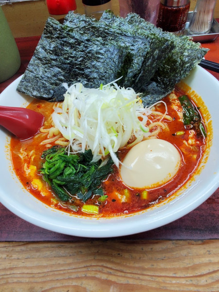 「ドラたんたんめん辛さ上級850円＋2点盛200円」@らーめん ドラごんちの写真