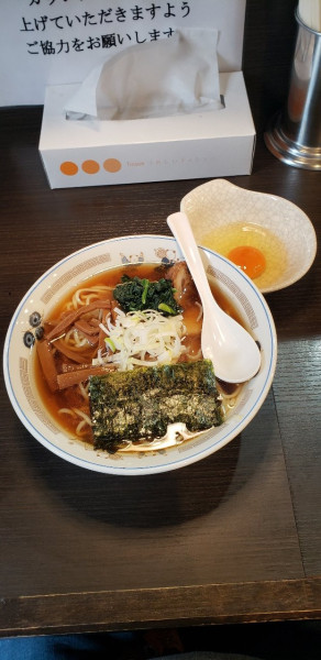「ラーメン+生玉子」@えーちゃん食堂の写真