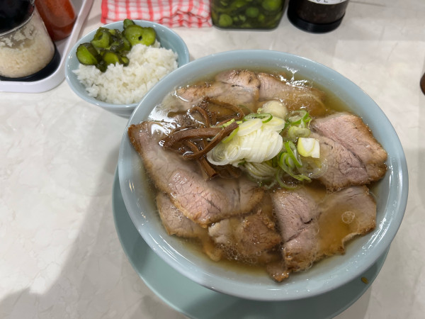 「中華そば（750円）ライス無料」@クマちゃんラーメンの写真
