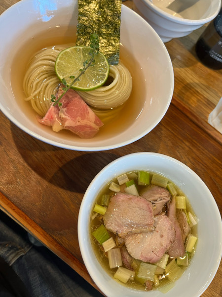 「こんぶ水つけ麺塩ちょい肉増し大盛」@YOKOKURA STOREHOUSEの写真