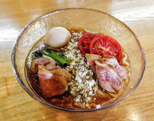 「鴨とトマトの冷やしそば【期間·数量限定】」@麺 㐂色の写真
