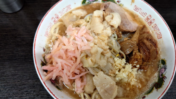 「ラーメン　＋　岩下の新生姜」@ラーメン二郎 川越店の写真