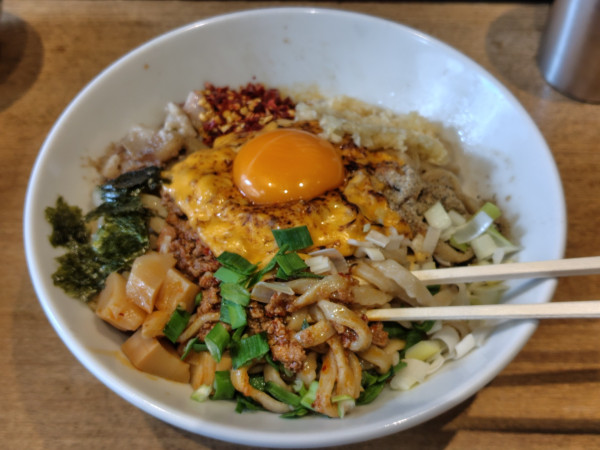 「ザ·台湾まぜ麺(辛さ3)·炙りチーズ·台湾ミンチ·ネギ」@Newtowne Noodlesの写真