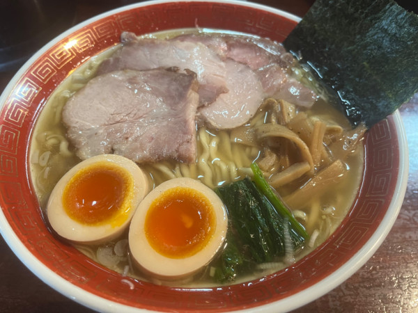 「スーパードライ小瓶おつまみメンマ〜特塩平打大盛り」@麺処 懐やの写真