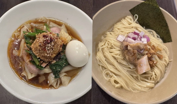 「冷たいにぼし出汁辛そば＋味玉＋海老oil和え玉」@麺や 麟子鳳雛の写真