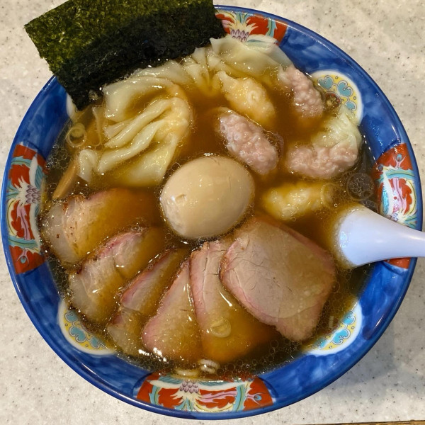 「チャーシューミックスワンタンメン ¥1,800 たまご ¥100」@たんたん亭の写真