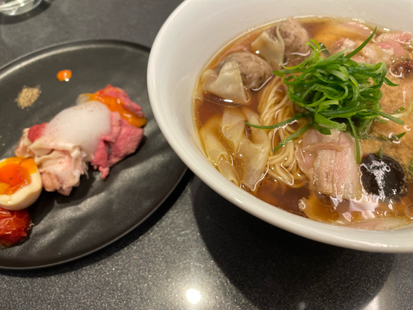 「特製トリュフ雲呑醤油Soba」@Japanese Soba Noodles 蔦の写真