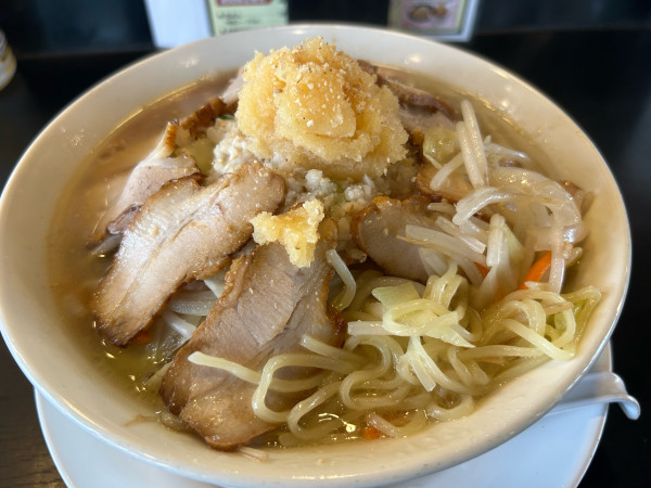 「【期間限定】スペシャルメガたんめん990円、にんにく、背脂」@幸楽苑 水戸50号バイパス店の写真