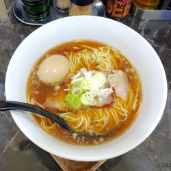 背脂鯵醤油そば（＋味噌味玉）