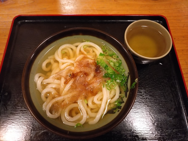 「かけうどん小270円」@つるやの写真