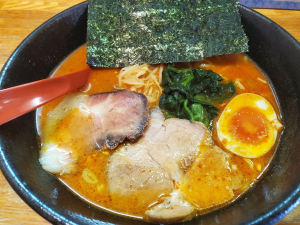 「地獄ラーメン・三丁目＋半餃子・ピリ辛餃子」@ラーメン 濱正の写真