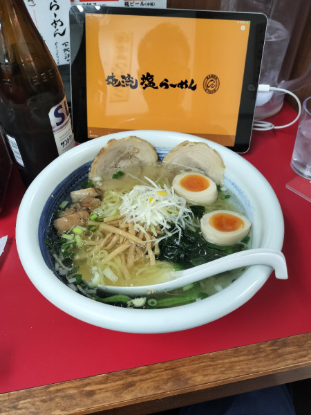 「ランチセット　塩ラーメン　チャーシュートッピング」@俺流塩らーめん 下北沢店の写真