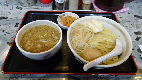 「ゴリゴリにんにく背脂つけ麺：中（980円）＋味玉（100円）」@煮干しらーめん青樹 立川店の写真