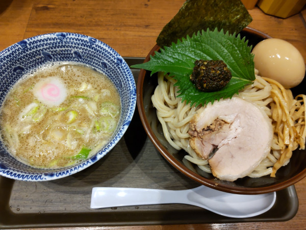 「生七味つけ麺 並＋味玉」@舎鈴 ビーンズ武蔵浦和店の写真