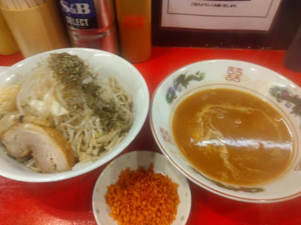 「（限定）エビクリームトマトつけ麺¥1300」@ラーメン鷹の目 北千住店の写真