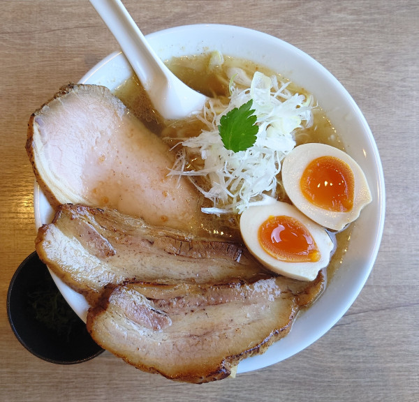 「全部のせ海老汐らぁめん八分盛(1450円)」@らぁめん蓮華の写真