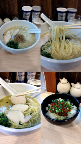 「『鶏白湯ラーメン+鶏そぼろご飯(¥850+300)』」@らーめん鶏の一の写真