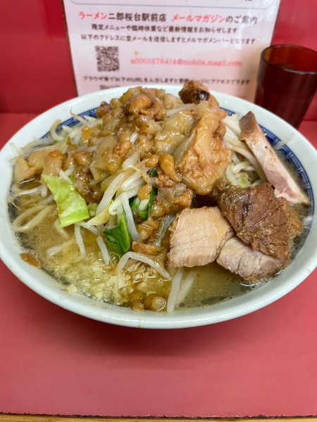 「小らーめん」@ラーメン二郎 桜台駅前店の写真