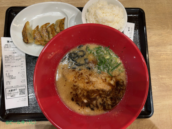 「赤丸新味Bセット(980円+290円)」@一風堂 コクーンシティ店の写真