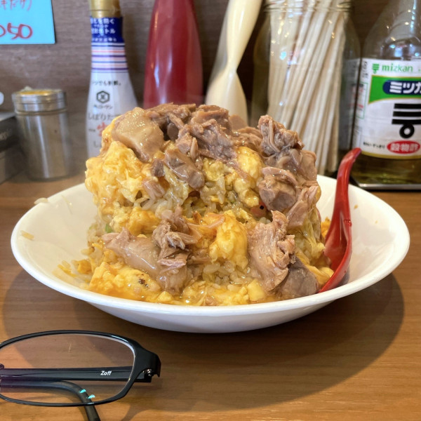 「チャーシュー玉子炒飯（中）」@ラーメン処 よなかそばの写真