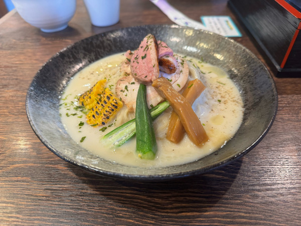 「【限定】ｼﾞｬｶﾞｲﾓの冷製ｽｰﾌﾟ和えそば」@麺屋 真心の写真