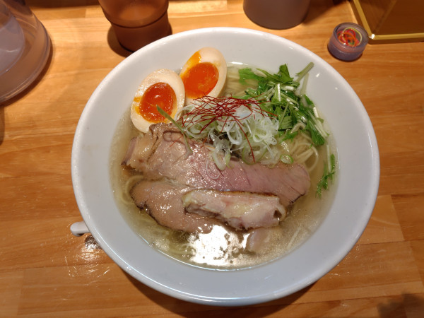 「味玉塩らーめん1100円」@麺家 たけ田の写真