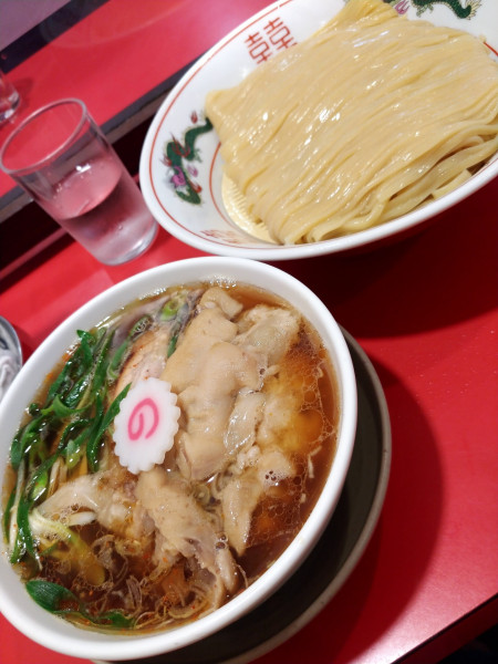 「つけそば(九州チクゴイズミX北海道キタノカオリ)・豚足増し」@カドヤ食堂 本店の写真