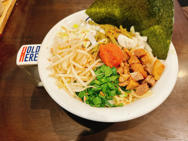 「博多明太まぜそば」@ラーメン海鳴 博多デイトス店の写真