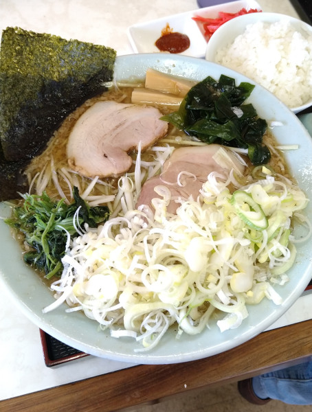 「和風ラーメン+きざみネギ､半ライス」@ラーメンショップ 塚崎店の写真