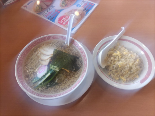 「背脂中華そばセット」@幸楽苑 和光新倉店の写真