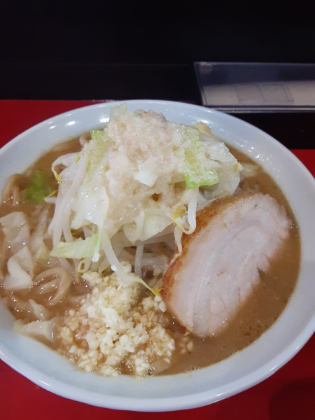 「大ラーメン1000円、おろしショウガ10円」@ラーメン豚浜屋の写真