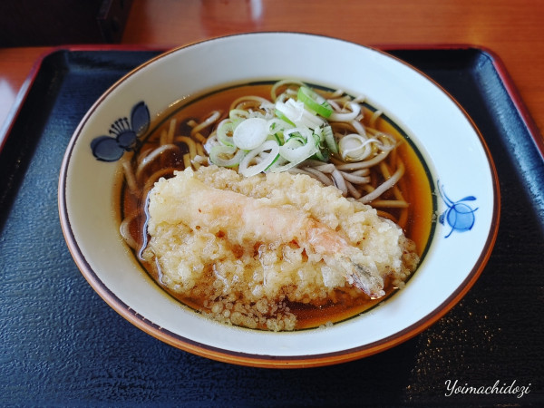 「天ぷらそば（500円）」@うどん・そば 今庄 高岡駅南口店の写真