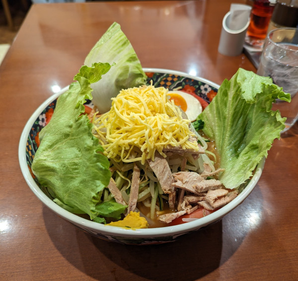 「冷やし中華（中）」@麺工房 男爵 市川本店の写真