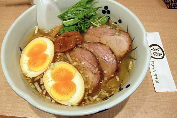 「梅しおらーめん　1,100円＋チャーシュー増し　350円他」@与ろゐ屋の写真