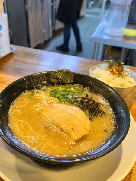 「博多ラーメン 明太子ご飯セット」@二代目 白神の写真