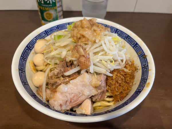 「えび汁なしうずらあぶら　えび追加」@ラーメン ゼンゼンの写真