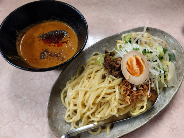 「担々つけ麺(麺少なめ、1080円)」@湯麺 破天荒の写真
