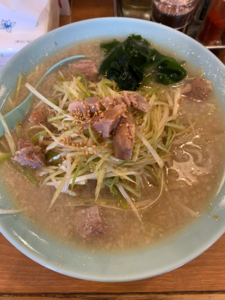 「ネギラーメン並」@ニューラーメンショップ主水 花棒曳舟店の写真