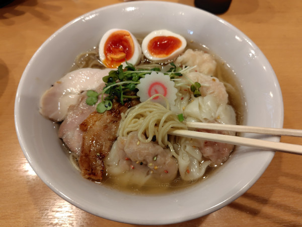 「特製ワンタンメン塩·小ライス」@麺屋 木ノ下の写真