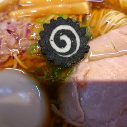 炭火焼鯵煮干そば 味玉